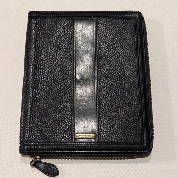 Burberry Black Leather IPad Case